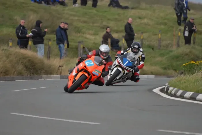 Framed Print : Philip McGurk (Honda) leads Si Fulton (Honda) 2008 Junior Manx Grand Prix Framed Print : Philip McGurk (Honda) leads Si Fulton (Honda) 2008 Junior Manx Grand Prix