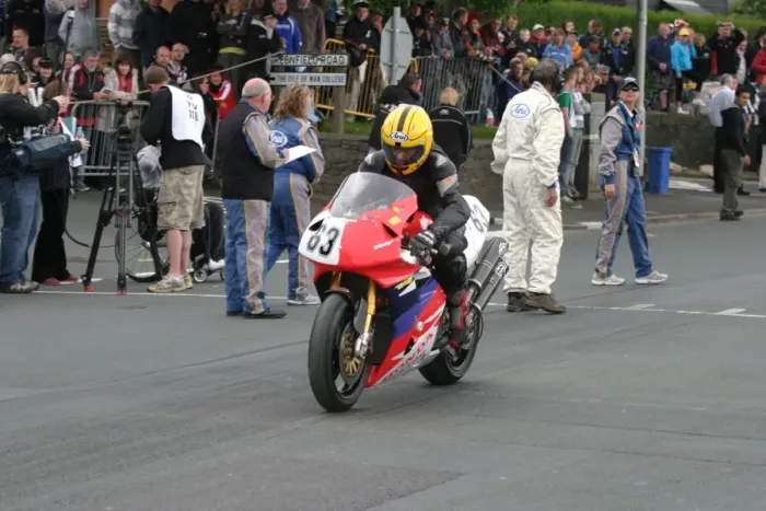 Framed Print : Piero Pieri (Honda) 2010 TT Parade Lap Framed Print : Piero Pieri (Honda) 2010 TT Parade Lap