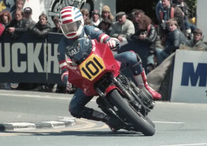 Framed Print : Ralf Jochum (Kawasaki) 1985 Senior TT