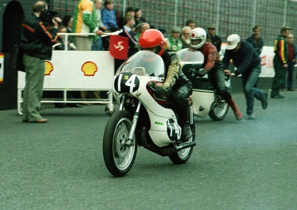 Ralph Crellin (Ossa) 1983 Manx Grand Prix Parade Lap