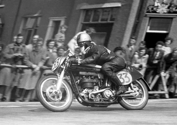 Framed Print : Ray Petty (Norton) 1953 Lightweight TT Framed Print : Ray Petty (Norton) 1953 Lightweight TT