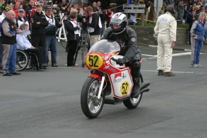 Framed Print : Raymond Marchant (MV) 2010 TT Parade Lap Framed Print : Raymond Marchant (MV) 2010 TT Parade Lap