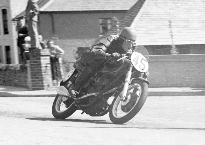 Framed Print : Red Harrison (AJS) 1952 Junior TT Framed Print : Red Harrison (AJS) 1952 Junior TT