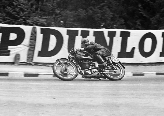 Framed Print : Reg Armstrong (Velocette) 1950 Senior TT Framed Print : Reg Armstrong (Velocette) 1950 Senior TT
