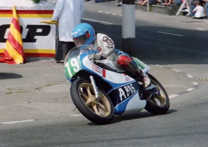 Framed Print : Rene Delaby (Yamaha) 1982 Junior TT Framed Print : Rene Delaby (Yamaha) 1982 Junior TT