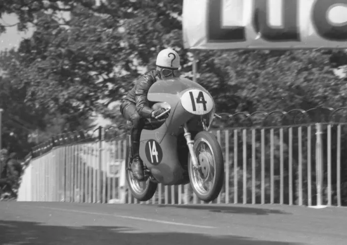 Framed Print : Rex Avery (EMC) at Ballaugh Bridge: 1964 Ultra Lightweight TT Framed Print : Rex Avery (EMC) at Ballaugh Bridge: 1964 Ultra Lightweight TT