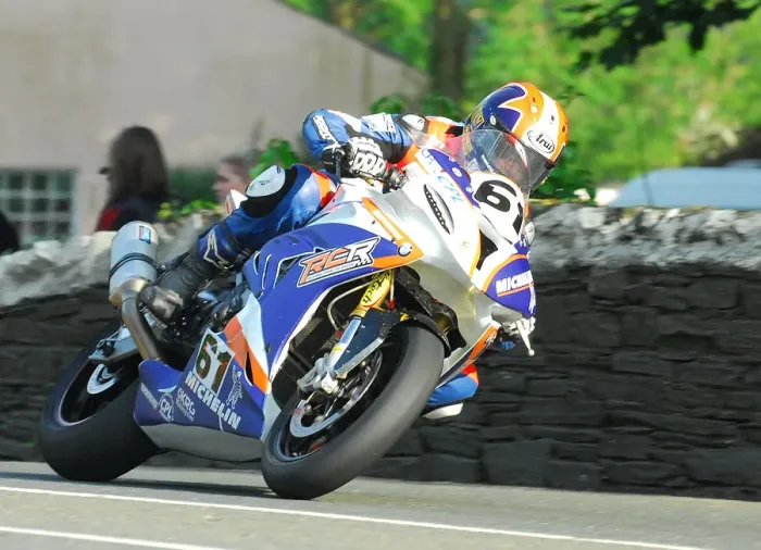 Framed Print : Richard Charlton (BMW) 2018 Superbike TT