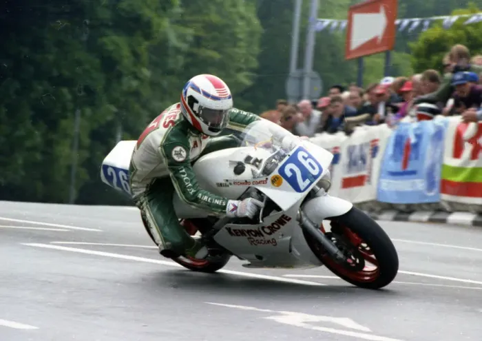 Framed Print : Richard Coates (Yamaha) 1991 Junior TT