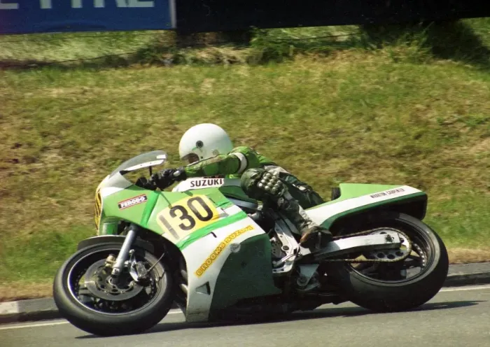 Framed Print : Richard Crossley (Suzuki) 1988 Senior TT