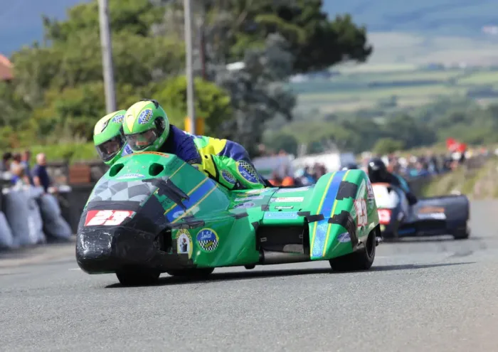 Framed Print : Richard Hackney & Dave Ryder (CES Suzuki) 2019 Southern 100