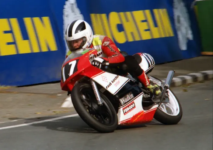 Framed Print : Richard Mortimer (Honda) 1996 Ultra Lightweight TT