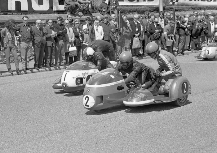 Framed Print : Richard Wegener and Jeff Gawley start the 1972 500 Sidecar TT Framed Print : Richard Wegener and Jeff Gawley start the 1972 500 Sidecar TT