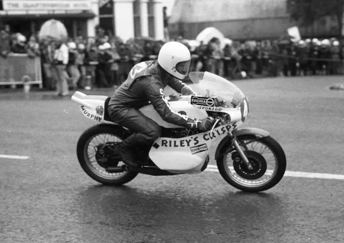 Framed Print : Rick Burrows (Yamaha) 1977 Junior TT