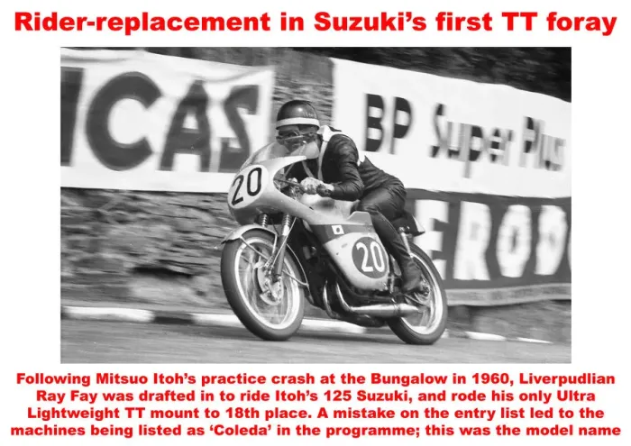 Framed Print : Rider-replacement in Suzukis first TT foray Framed Print : Rider-replacement in Suzukis first TT foray