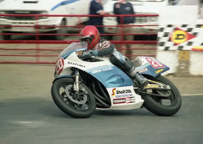 Framed Print : Rob McElnea (Suzuki) 1983 Formula One TT Framed Print : Rob McElnea (Suzuki) 1983 Formula One TT