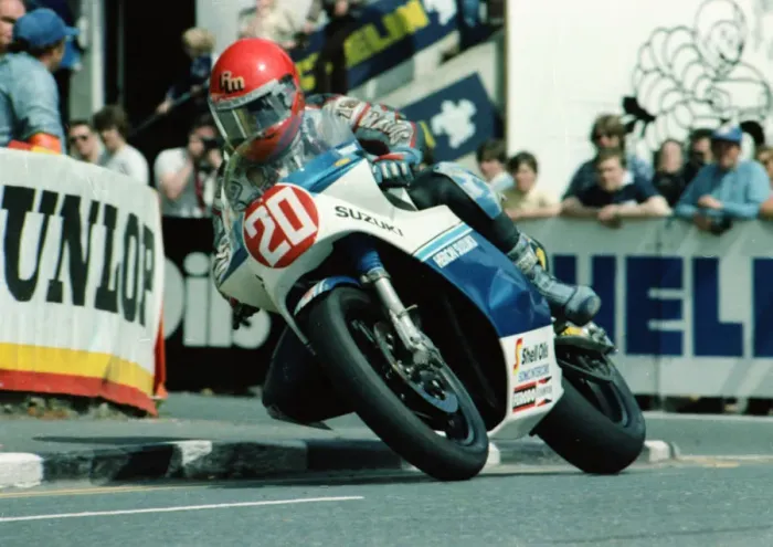 Framed Print : Rob McElnea (Suzuki) 1983 Formula One TT Framed Print : Rob McElnea (Suzuki) 1983 Formula One TT