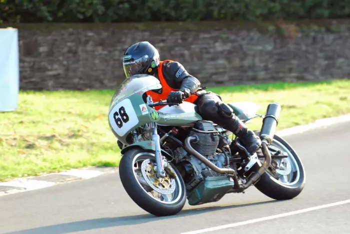 Framed Print : Rob Padgett (Guzzi) 2013 Formula One Classic TT
