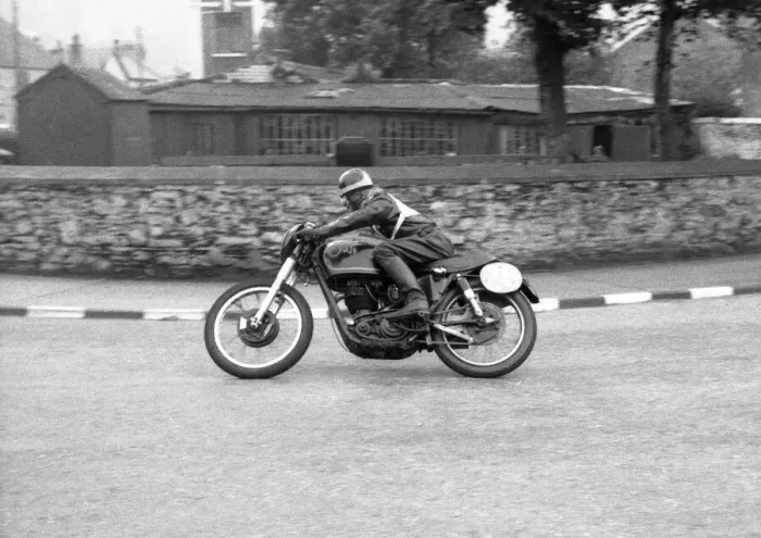 Framed Print : Robert Crann (AJS) 1956 Junior Manx Grand Prix Framed Print : Robert Crann (AJS) 1956 Junior Manx Grand Prix