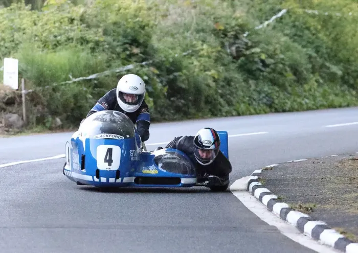 Framed Print : Rod Bellas & Glenn Dawson (BLR Imp) 2022 Pre TT Classic
