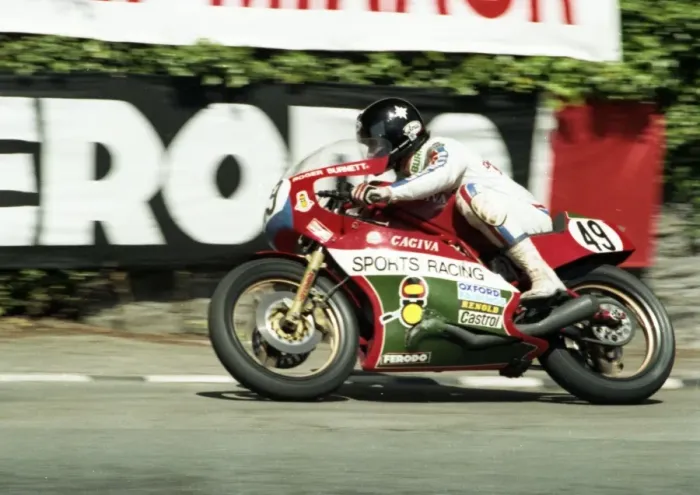 Framed Print : Roger Burnett (Cagiva) 1984 Formula One TT Framed Print : Roger Burnett (Cagiva) 1984 Formula One TT