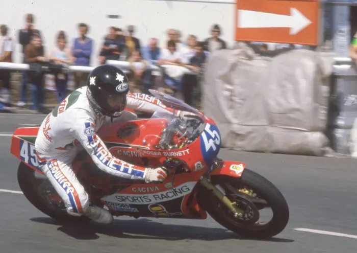 Framed Print : Roger Burnett (Ducati Cagiva) 1984 Formula Two TT Framed Print : Roger Burnett (Ducati Cagiva) 1984 Formula Two TT
