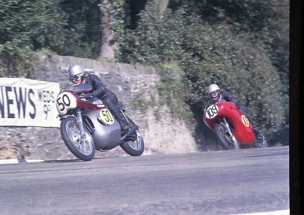 Roger Greenwood (Tri-Manx) and John Findlay (Norton) 1967 Senior Manx Grand Prix