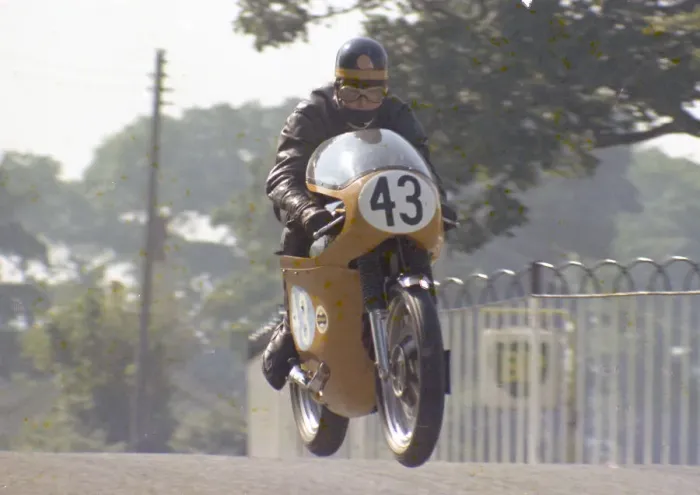 Framed Print : Roger Haddock (AJS) 1971 Junior Manx Grand Prix