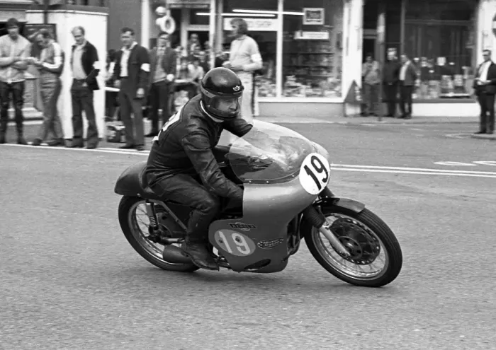 Framed Print : Roger Haddock (AJS) 1973 Junior Manx Grand Prix Framed Print : Roger Haddock (AJS) 1973 Junior Manx Grand Prix