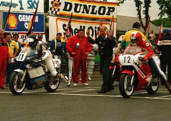 Roger Marshall (Suzuki) and Kevin Wilson (Suzuki) 1988 Formula One TT