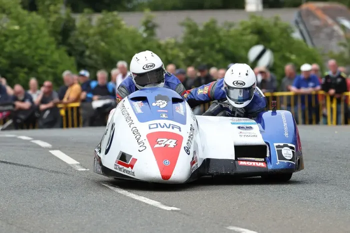Framed Print : Roger Stockton & Bradley Stockton (Suzuki LCR) 2022 Sidecar TT Framed Print : Roger Stockton & Bradley Stockton (Suzuki LCR) 2022 Sidecar TT
