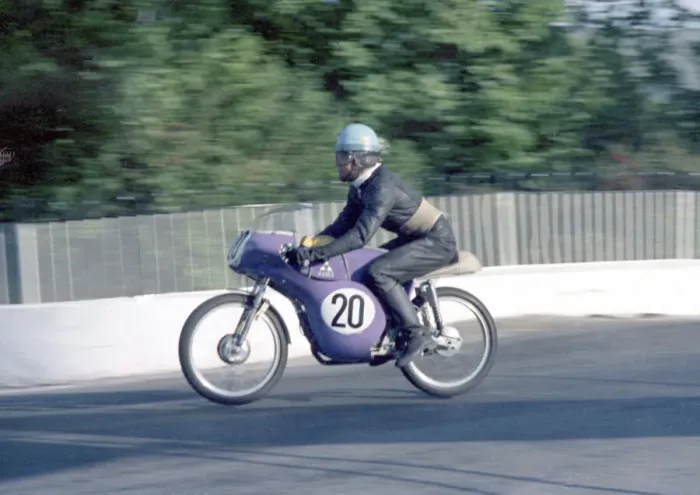 Framed Print : Roger Stopford (Heldun) 1968 50cc TT Framed Print : Roger Stopford (Heldun) 1968 50cc TT