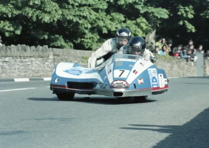 Framed Print : Rolf Steinhausen & George Willmann (FKN) 1981 Sidecar TT Framed Print : Rolf Steinhausen & George Willmann (FKN) 1981 Sidecar TT