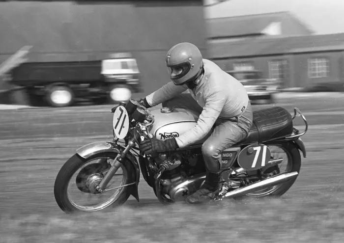 Framed Print : Roly Quine (Norton) 1978 Jurby Airfield Framed Print : Roly Quine (Norton) 1978 Jurby Airfield