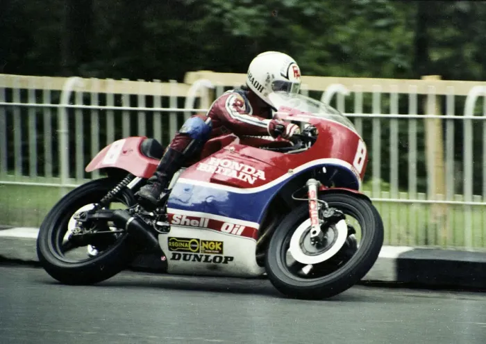 Framed Print : Ron Haslam (Honda) at Braddan Bridge, 1980 Formula One TT Framed Print : Ron Haslam (Honda) at Braddan Bridge, 1980 Formula One TT