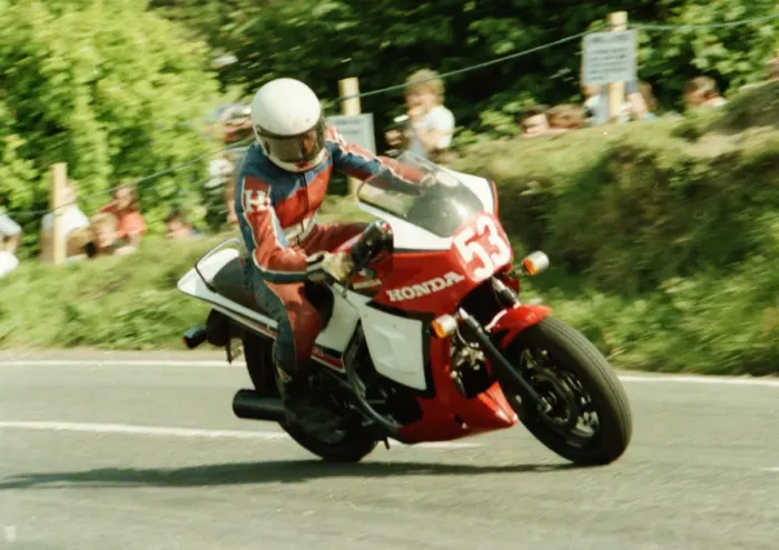 Framed Print : Ron Roebury (Honda) 1984 Production TT Framed Print : Ron Roebury (Honda) 1984 Production TT