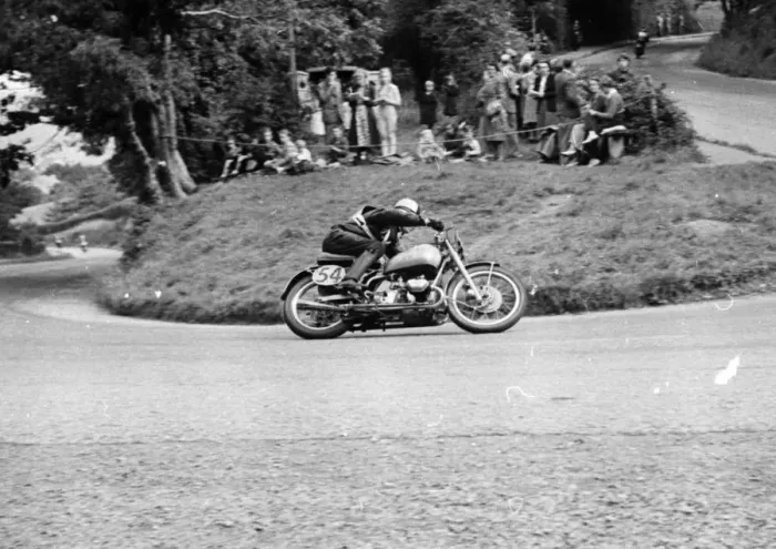 Framed Print : Ron Rudge (Douglas) 1950 Junior Manx Grand Prix Framed Print : Ron Rudge (Douglas) 1950 Junior Manx Grand Prix