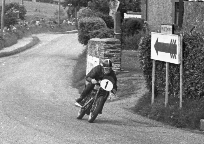 Framed Print : Ronnie McCutcheon (Velocette) 1954 Lightweight TT