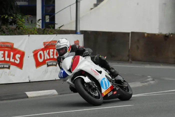 Framed Print : Ross Johnson (Yamaha) 2012 Junior Manx Grand Prix