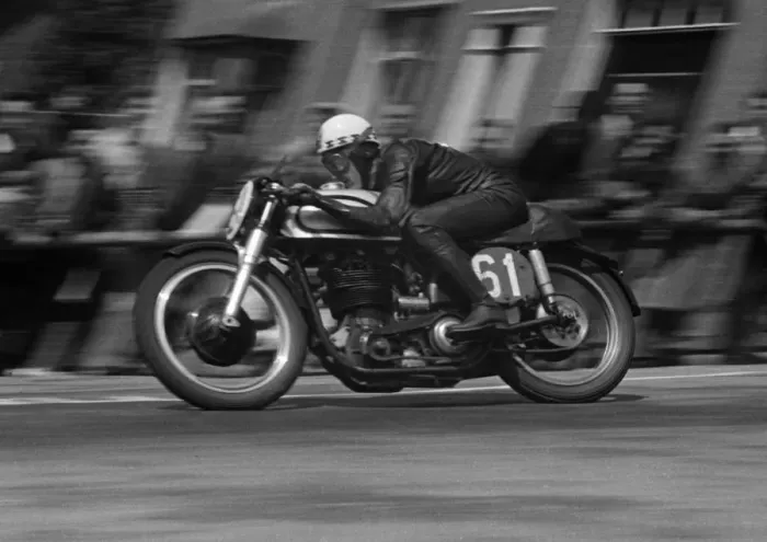 Framed Print : Roy Amm (Norton) 1953 Senior TT