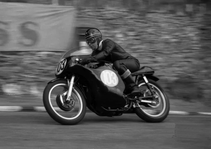 Framed Print : Roy Fox (AJS) 1963 Junior Manx Grand Prix Framed Print : Roy Fox (AJS) 1963 Junior Manx Grand Prix