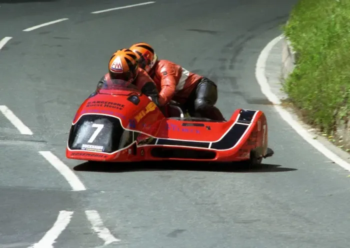 Framed Print : Roy Hanks & Tom Hanks (NRTH Ireson) 1995 Sidecar TT Framed Print : Roy Hanks & Tom Hanks (NRTH Ireson) 1995 Sidecar TT