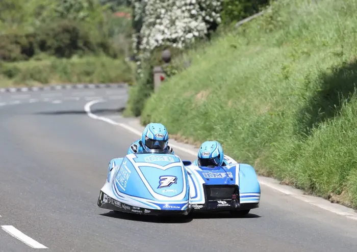 Framed Print : Ryan Crowe & Callum Crowe (Triumph) 2022 Sidecar TT Framed Print : Ryan Crowe & Callum Crowe (Triumph) 2022 Sidecar TT