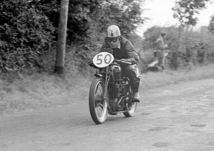 Framed Print : Sam Spratt (Velocette) 1951 Junior Ulster Grand Prix Framed Print : Sam Spratt (Velocette) 1951 Junior Ulster Grand Prix