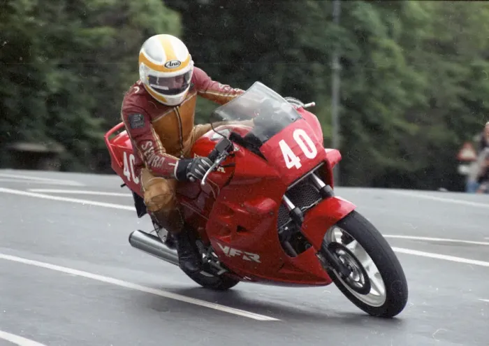 Framed Print : Sieve Boyes (Honda) 1989 Production 750 TT Framed Print : Sieve Boyes (Honda) 1989 Production 750 TT