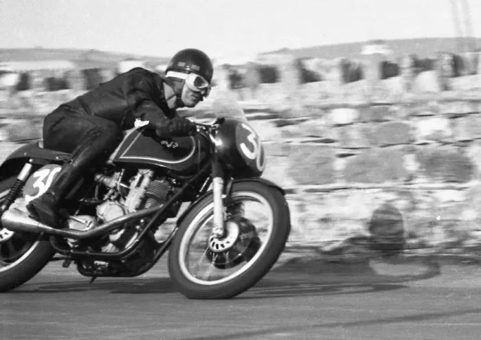 Framed Print : Bill Smith (AJS) 1959 Southern 100 Framed Print : Bill Smith (AJS) 1959 Southern 100