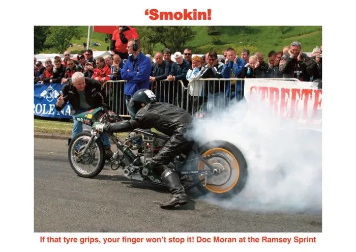 Framed Print : Smokin. If thqattyre grips, your finger won t stop it! Doc Moran at the Ramsey Sprint Framed Print : Smokin. If thqattyre grips, your finger won t stop it! Doc Moran at the Ramsey Sprint