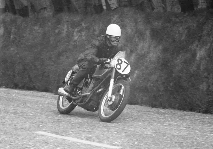 Framed Print : Stan Cameron (AJS) 1956 Senior TT Framed Print : Stan Cameron (AJS) 1956 Senior TT