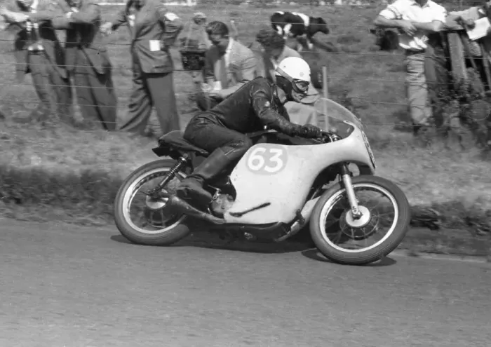 Framed Print : Stan Cameron (AJS) 1959 Junior Ulster Grand Prix Framed Print : Stan Cameron (AJS) 1959 Junior Ulster Grand Prix
