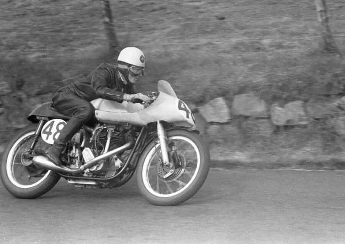 Framed Print : Stan Williamson (Norton) 1958 Junior Ulster Grand Prix Framed Print : Stan Williamson (Norton) 1958 Junior Ulster Grand Prix
