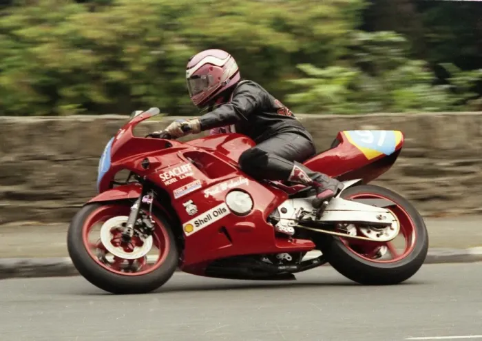 Framed Print : Stephen Scott (Honda) 1993 Junior Manx Grand Prix